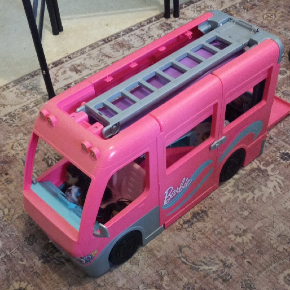 Barbie Pink and Gray Adventure Camper